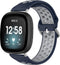 imoshion Siliconen sport bandje - Geschikt voor Fitbit Versa 4, Versa 3, Sense 2, Sense - Blauw - One Size