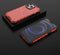 Lunso - Honinggraat Armor Backcover hoes - Geschikt voor iPhone 13 Pro - Rood