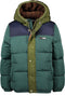 Moodstreet Jongens Jas - Puffer Jacket - Fake Fur Voering - Forest Groen/Khaki/Navy - Maat 134/140