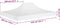vidaXL - Partytentdak 270 g/m² - 410 x 280 cm - Wit