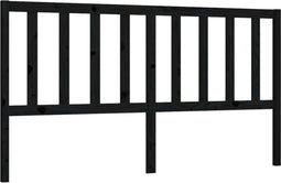 vidaXL - Hoofdbord - 186x4x100 - cm - massief - grenenhout - zwart