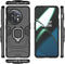 Lunso - Geschikt voor OnePlus 11 - Armor backcover hoes met ringhouder - Zwart