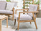 Loungeset met tafel 4-zitter PALLANO Acaciahout Taupe