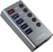 LogiLink UA0386 - USB Hub - 4x USB 3.2 Gen 1 Type-A - Grijs