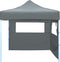 vidaXL - Vouwtent - pop-up - met - 2 - zijwanden - 3x3 - m - antraciet