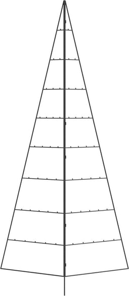 vidaXL - Kerstdecoratie - kerstboom - 210 - cm - metaal - zwart