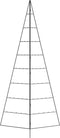 vidaXL - Kerstdecoratie - kerstboom - 210 - cm - metaal - zwart