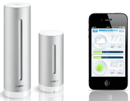 Netatmo Weerstation - Slimme Weerstation - CO2 Luchtvochtigheid Temperatuur Luchtdruk - 155mm x 45mm