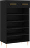 vidaXL - Schoenenkast - 60x35x105 - cm - bewerkt - hout - zwart