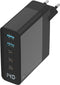 Sitecom CH-1003 - GaN Power Delivery Wandoplader 140 W - 2x USB type-A 3x USB type-C - LED-scherm