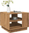 vidaXL - Salontafel - 55x55x42 - cm - bewerkt - hout - artisanaal - eikenkleurig
