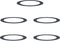 vidaXL - Plat - Boomring - 5 - stuks - Anthraciet - Ø90/120 - cm - Staal