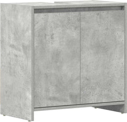 vidaXL - Wastafelkast - 60x33x60 - cm - bewerkt - hout - betongrijs