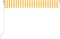 vidaXL - Luifel - handmatig - uittrekbaar - met - LED - 450x350 - cm - geel - en - wit