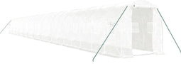 vidaXL - Tuinkas - met - stalen - frame - 48 - m² - 24x2x2 - m - wit