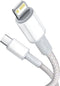 Baseus High Density Braided USB-C naar Apple Lightning PD 20W Wit 1M