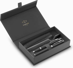 Balpen en vulpen parker im met etui ct m zwart