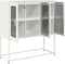 vidaXL - Dressoir - 100,5x39x107 - cm - koudgewalst - staal - wit