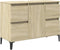 vidaXL - Wastafelkast - 80x33x60 - cm - bewerkt - hout - sonoma - eikenkleurig