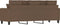 vidaXL - Driezitsbank - 180 - cm - stof - bruin
