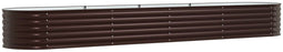 vidaXL - Tuin - Verhoogd - Bed - Bruin - 400x80x44 - cm - Gegalvaniseerd - Staal