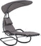 Feel Furniture Schommelstoel - Inclusief parasol - Donkergrijs