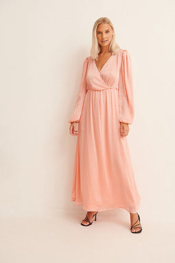 NA-KD Balloon Sleeve Structured Maxi Dress - Dames Jurk - Maat 40