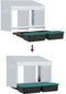 vidaXL - Kippennestkast - 2 - compartimenten - wandmontage - gegalvaniseerd - staal