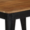 vidaXL - Eettafel - 75x75x76 - cm - massief - acaciahout - en - staal