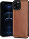 NorthLife - Geschikt voor iPhone 12 / Geschikt voor iPhone 12 Pro - Leren Backcover hoes - Cognac