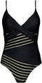 Barts Alira Shaping One Piece - Dames Badpak - Mesh-inzetstukken - Zwart