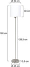 Mexlite Noor - Vloerlamp - 160 cm hoog - Staal