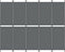 vidaXL - Kamerscherm - met - 5 - panelen - 300x200 - cm - stof - antracietkleurig