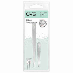 Ontharingspincet QVS 100670247 Zilverkleurig Ontharingspincet Roestvrij staal 2 Onderdelen