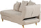 MERI II - Chaise longue - Beige - Rechterzijde - Fluweel