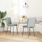 vidaXL - Eetkamerstoelen - 2 - st - fluweel - lichtgrijs