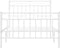 vidaXL - Bedframe - met - hoofd- - en - voeteneinde - metaal - wit - 100x190 - cm