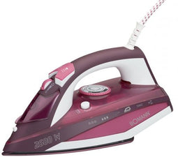 Bomann DB 6005 CB - Stoomstrijkijzer - Keramische strijkzool 2600W 380ml - Roze/wit