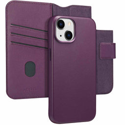 Accezz iPhone 14 - Leather Bookcase 2-in-1 MagSafe - Heath Purple