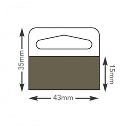 Klika - Hang-ups 43x35 mm slot rol 2000 stuks - 2 stuks
