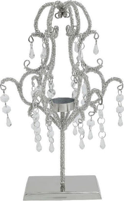 PTMD Gunnar Kerstmis Windlicht - 19 x 19 x 31 cm - Ijzer - Zilver