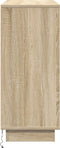 vidaXL - Dressoir - met - LED - in - Sonoma - Eiken - 90x32x75 - cm - van - Bewerkt - Hout