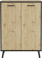 FMD Schoenenkast met 5 vakken 68,5x33x93,5 cm artisan eiken
