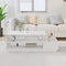 vidaXL - Salontafel - 120x50x40,5 - cm - massief - grenenhout - wit