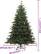 vidaXL - Kunstkerstboom - met - scharnieren - dennenappels - en - bessen - 210 - cm