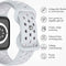 imoshion Sport⁺ bandje - Geschikt voor Apple Watch 1, 2, 3, 4, 5, 6, 7, 8, 9, 10 (42 mm), SE - 38/40/41 mm - Grijs - M/L