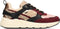 POSH by Poelman MINION - Dames sneakers - Bordeauxrood imitatieleer met beige immitatiebont