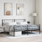 vidaXL - Bedframe - met - voetbord - zonder - matras - metaal - zwart - 180x200 - cm