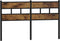 vidaXL - Hoofdbord - 140 - cm - ijzer - en - bewerkt - hout - gerookt - eikenkleurig