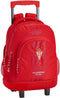 Schoolrugzak met Wielen Compact Real Sporting de Gijón SF-611972-818 Rood (32 x 45 x 21 cm)